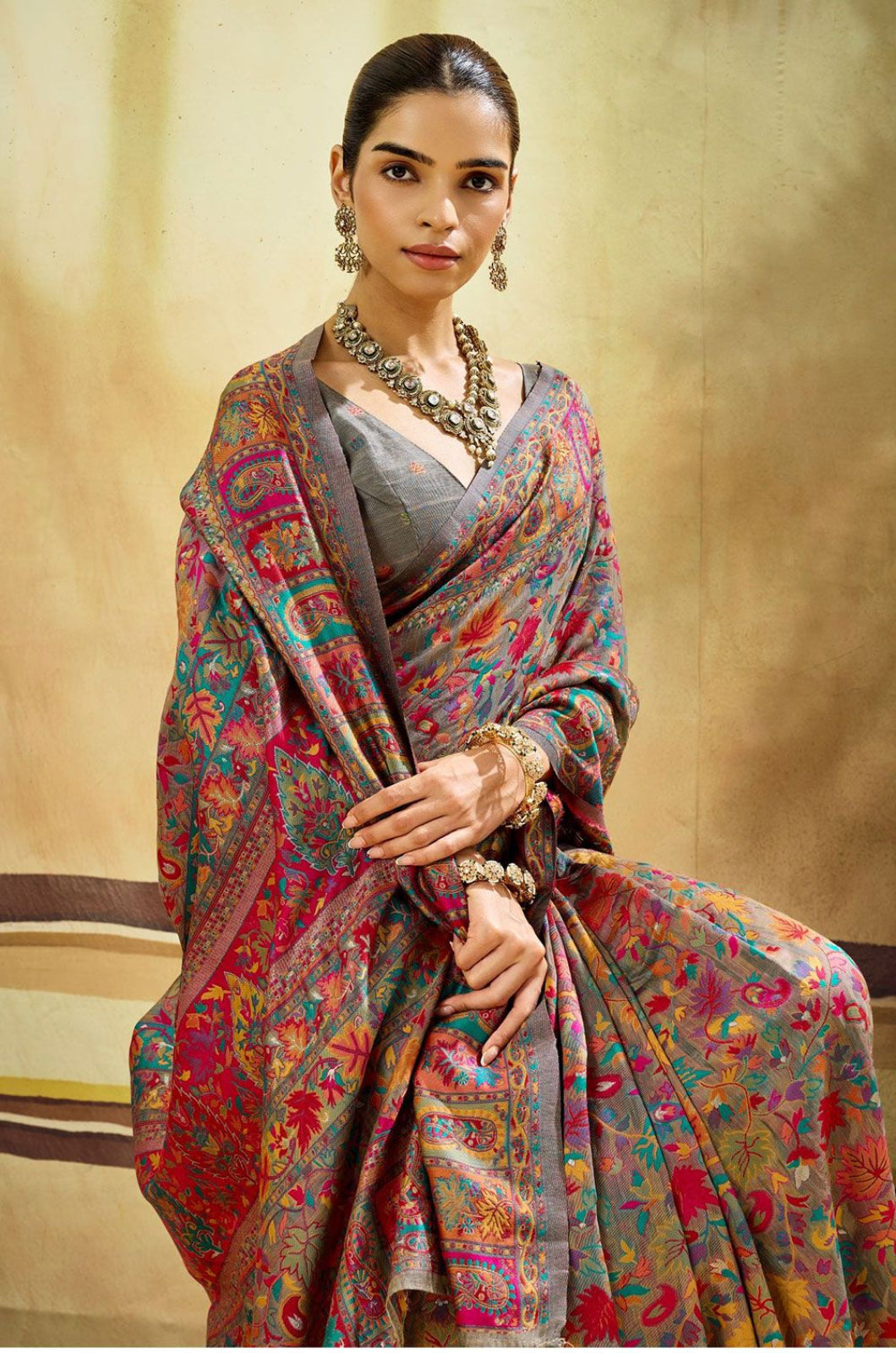 Grey Cotton Sarees - SFSJDN45504