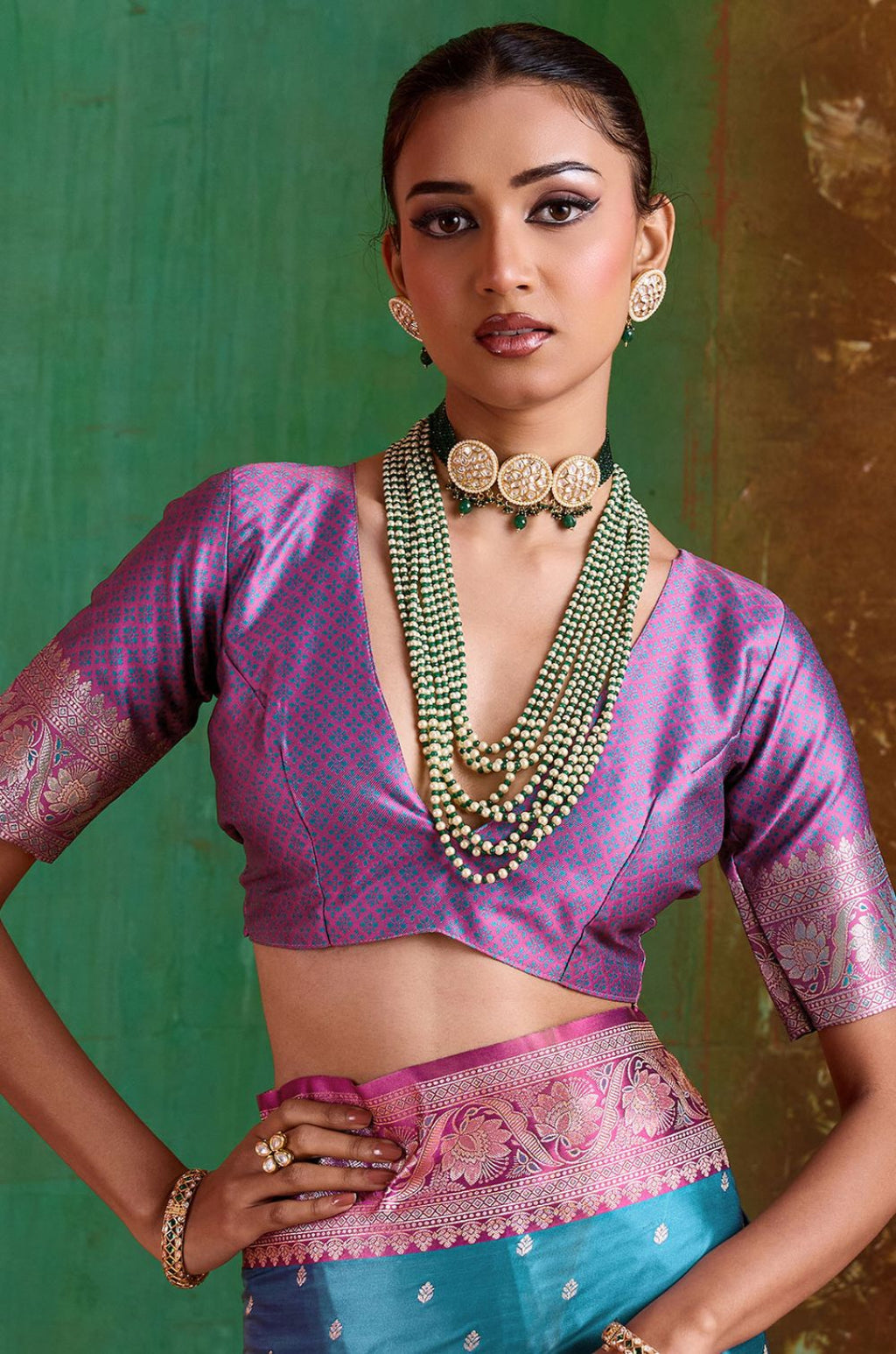 Firozi Silk Sarees - SFSJDN44001