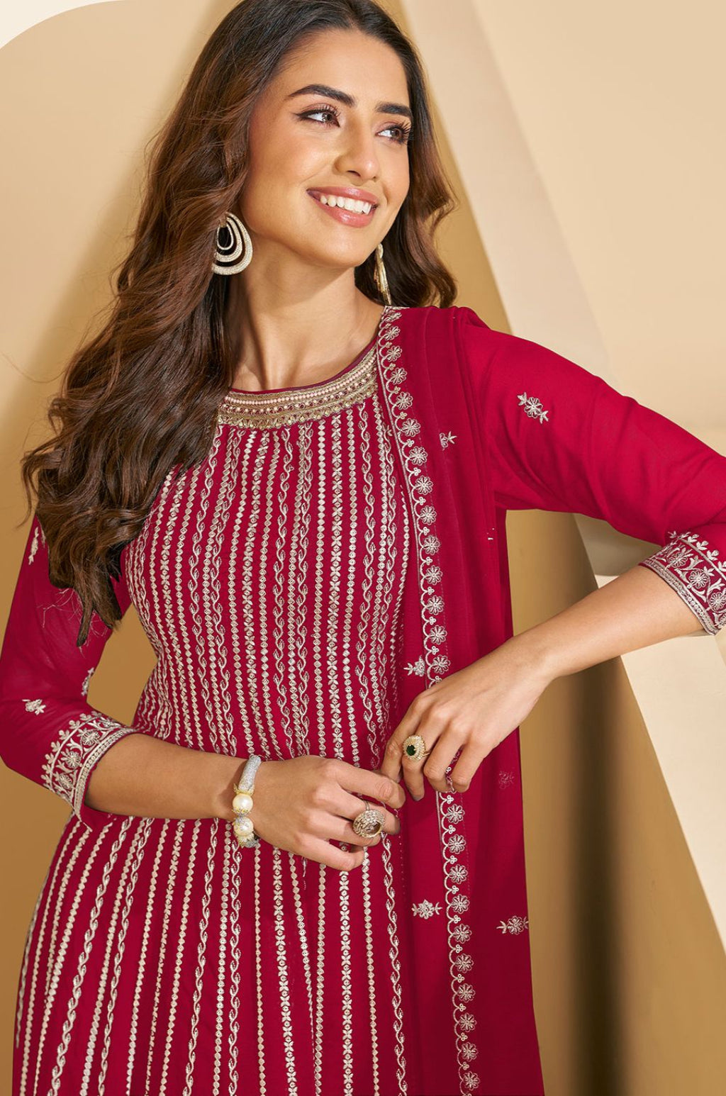 Pink Georgette Salwar Kameez - SFEDC26905R