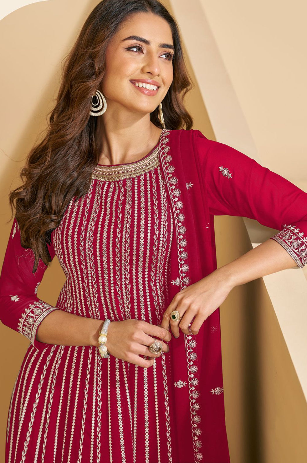 Pink Georgette Salwar Kameez - SFEDC26905R