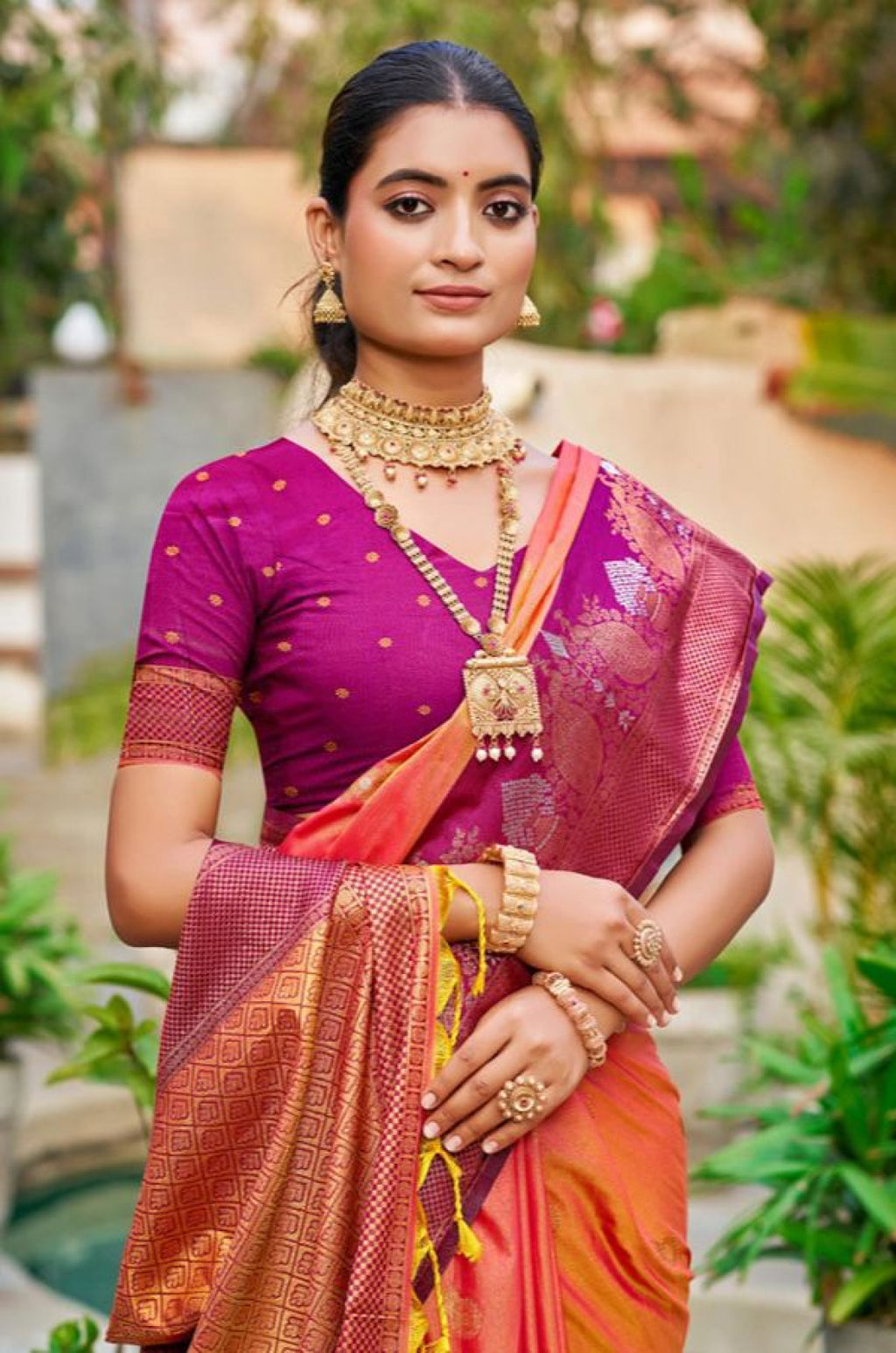 Orange Silk Sarees - SFSGM124302