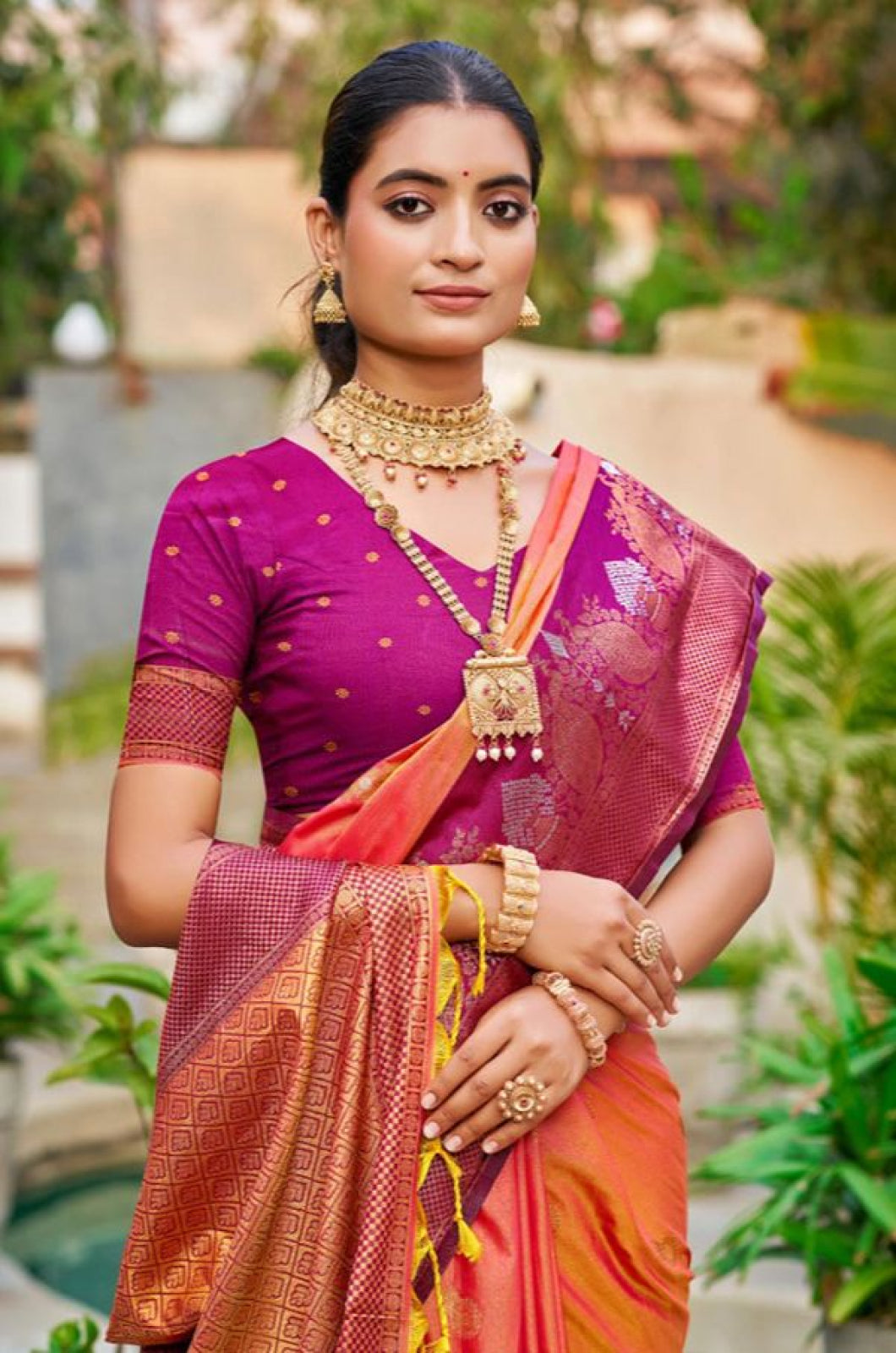 Orange Silk Sarees - SFSGM124302