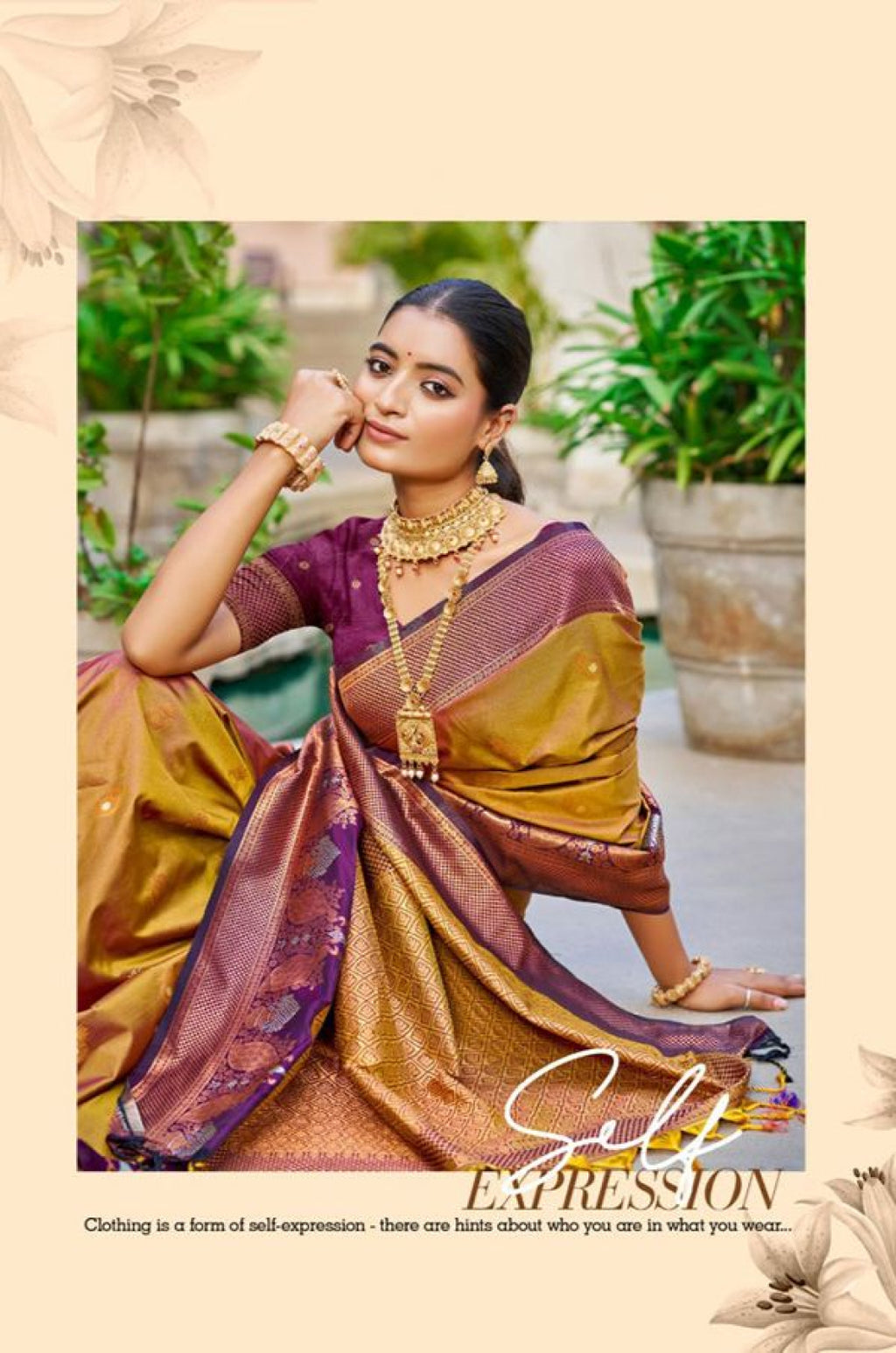 Golden Silk Sarees - SFSGM124304