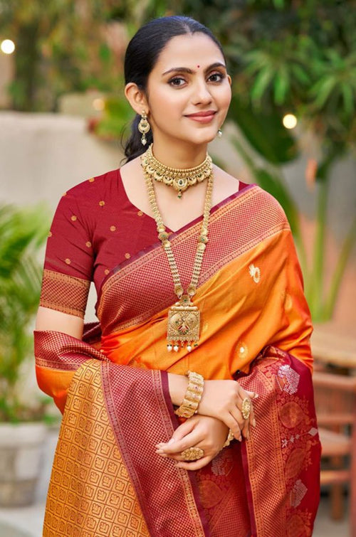 Orange Silk Sarees - SFSGM124305