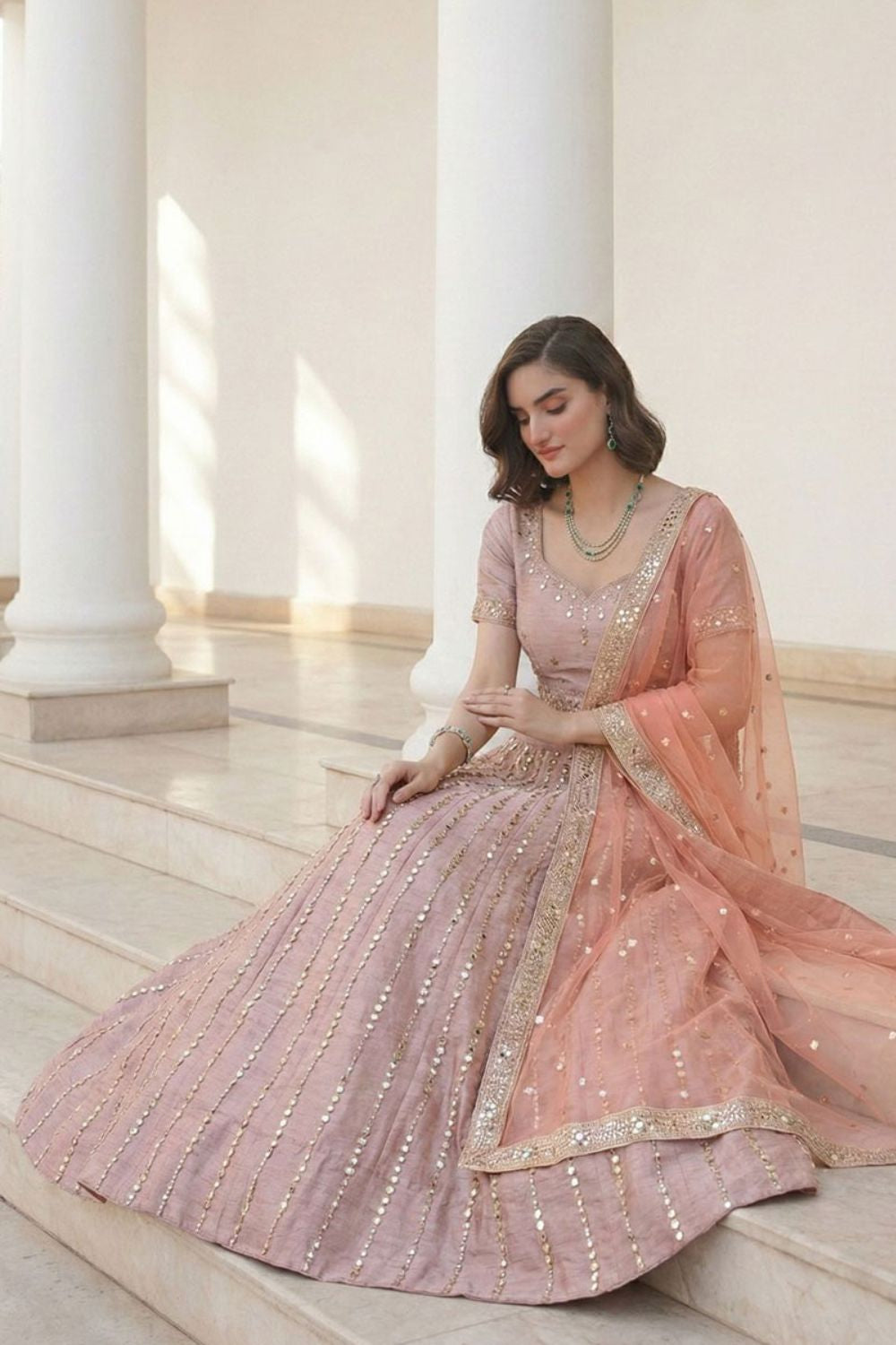 Pink Silk Lehenga Choli - SFSA512902