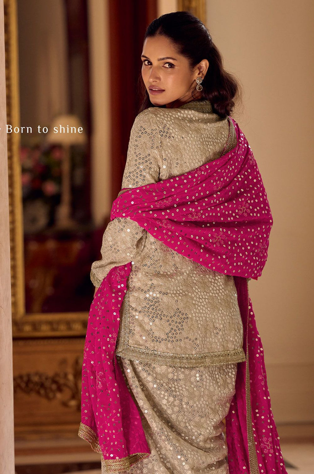 Off White Georgette Salwar Kameez - SFSMT56901R