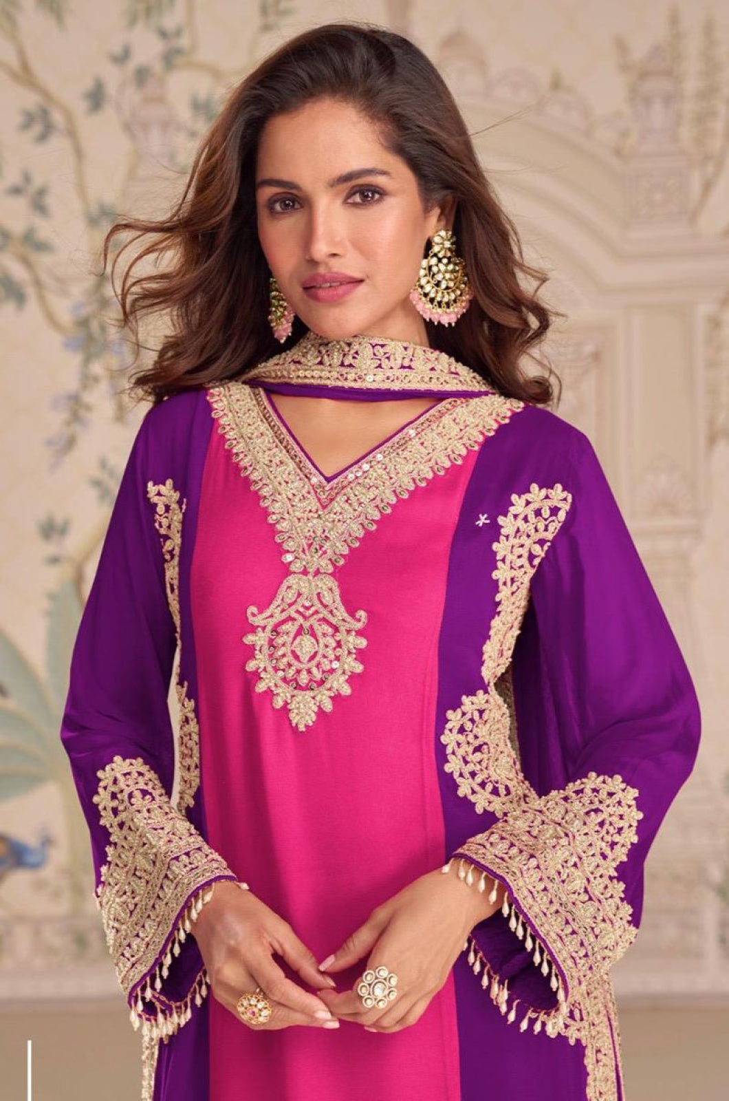 Rani Pink Georgette Salwar Kameez - SFSMT58402R