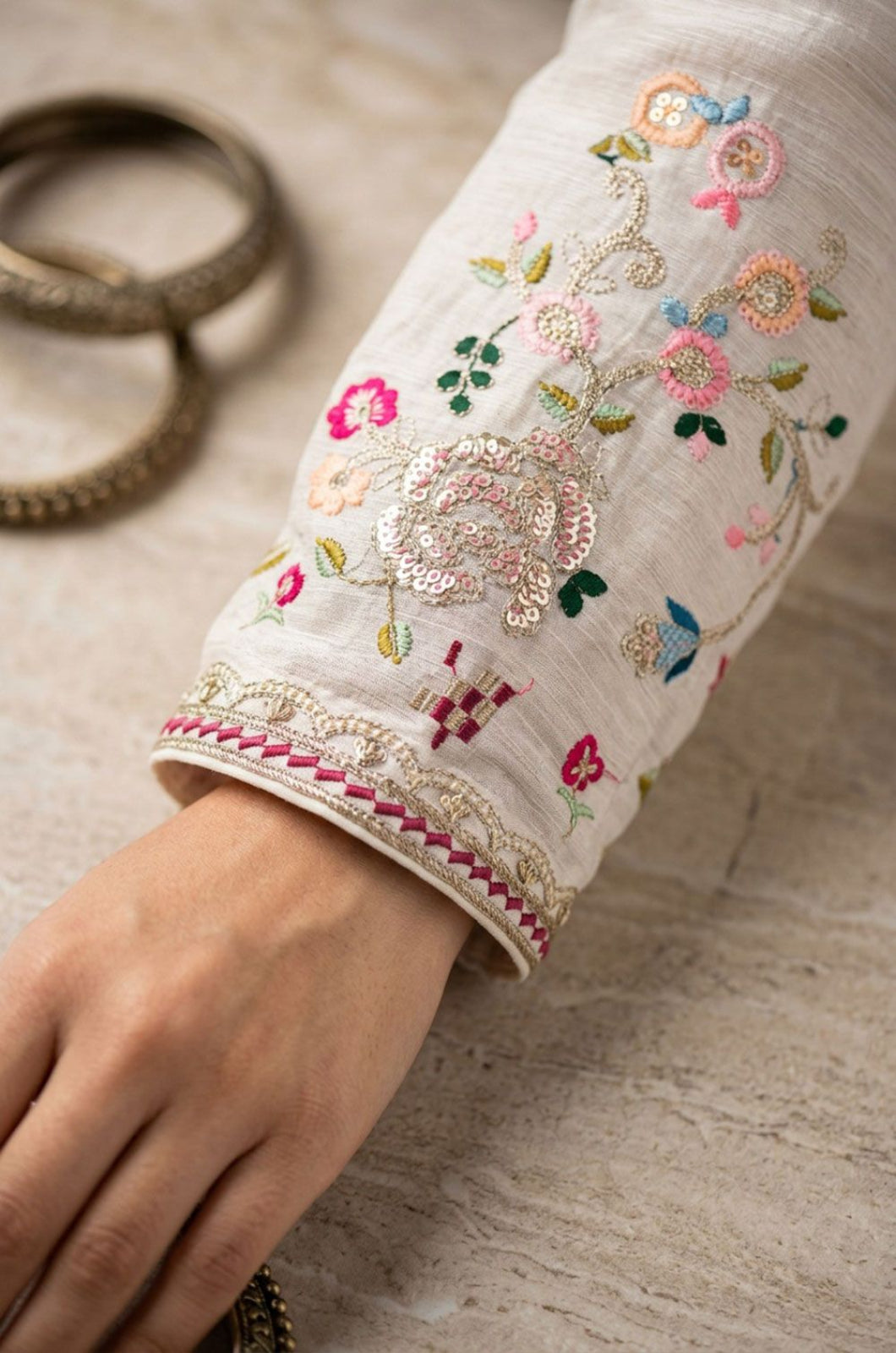 Cream Other Salwar Kameez - SFEDC32101R