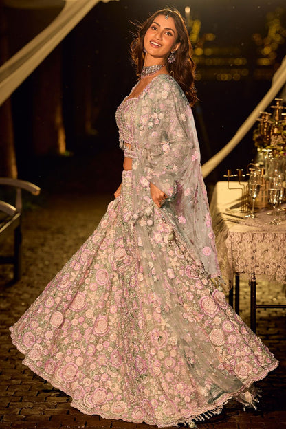 White Net Lehenga Choli - SFYS168303R