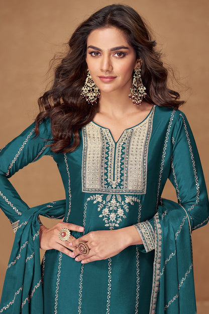 Green Versatile Silk Salwar Kameez SFYS156303R