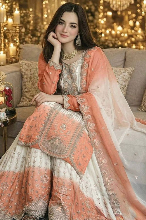 White Georgette Salwar Kameez - SFFK39803R