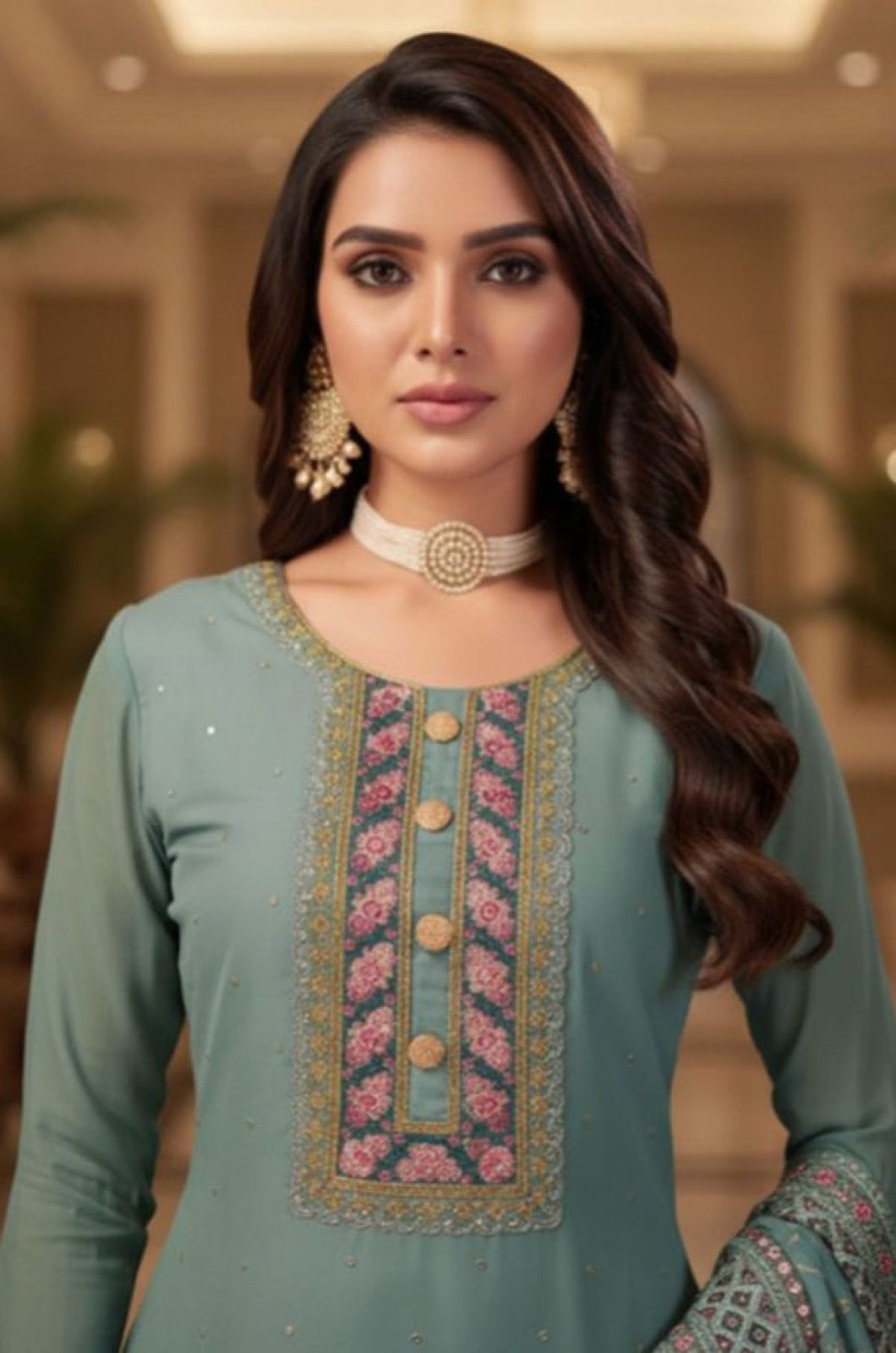 Green Georgette Salwar Kameez - SFSA570501