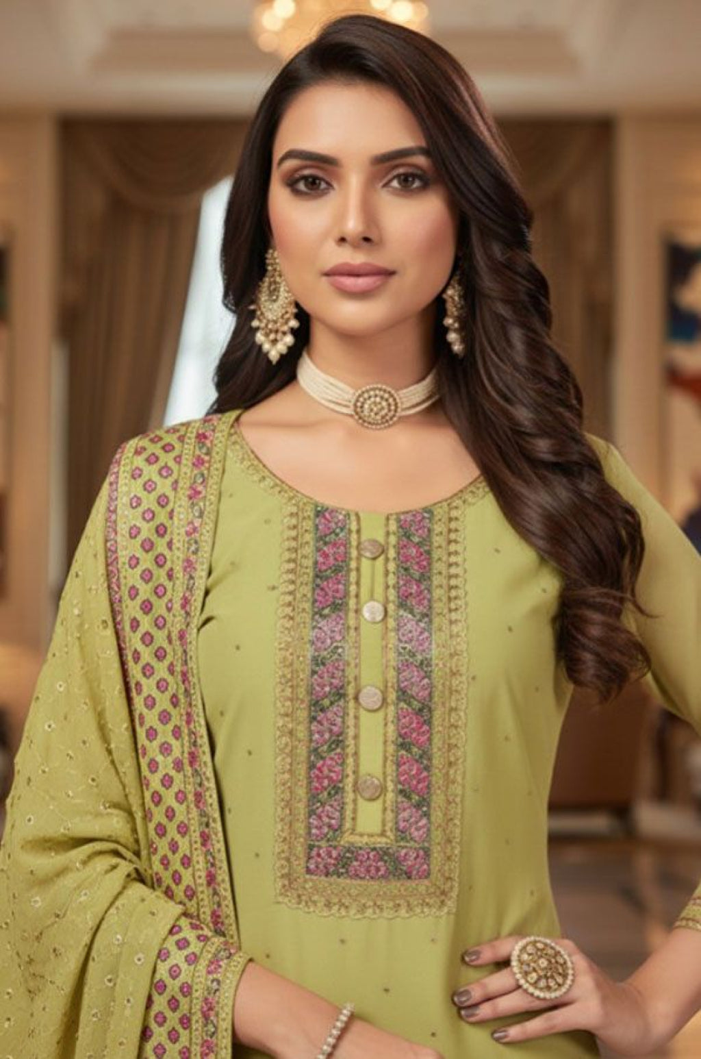 Green Georgette Salwar Kameez - SFSA570502