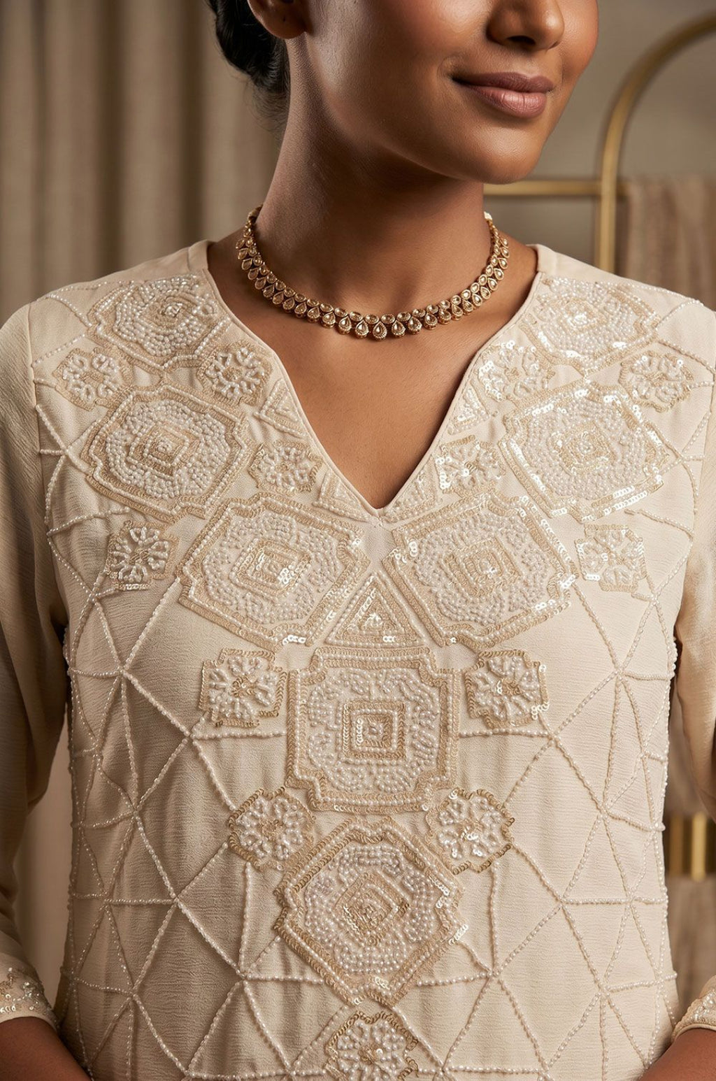 White Other Salwar Kameez - SFEDC30702R
