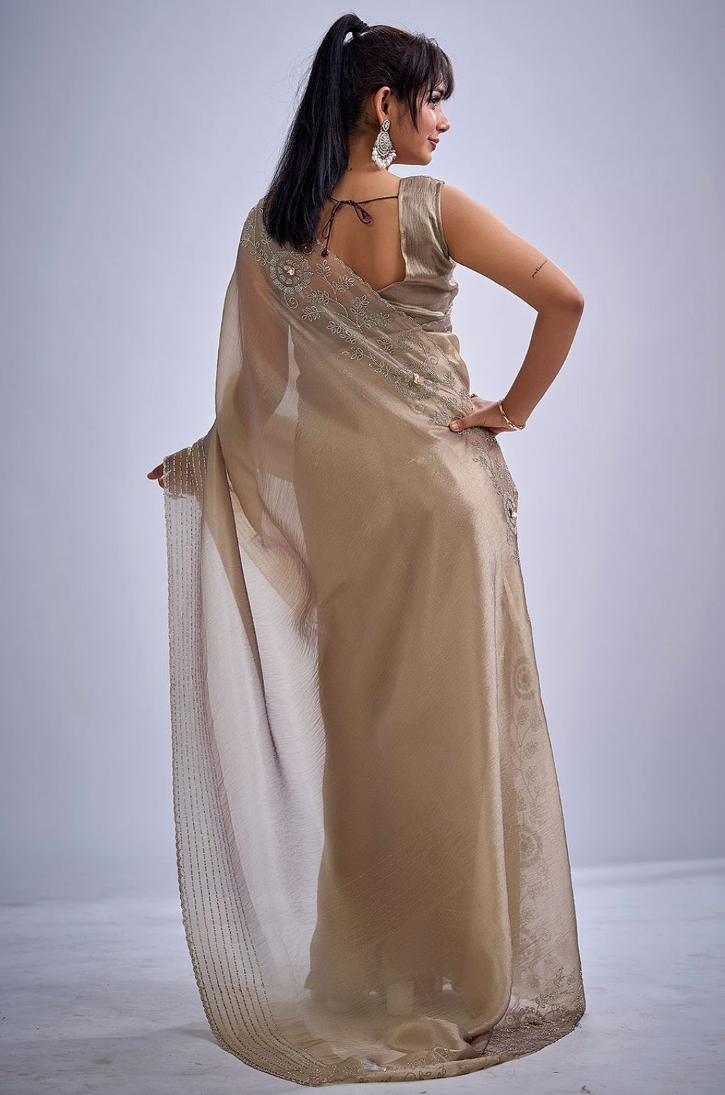 Beige Kanjivaram Sarees - SFSA571703