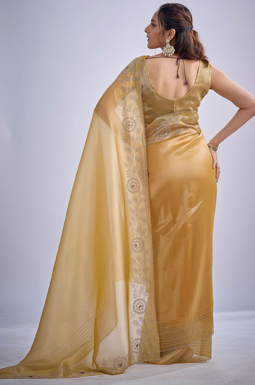 Golden Kanjivaram Sarees - SFSA571706
