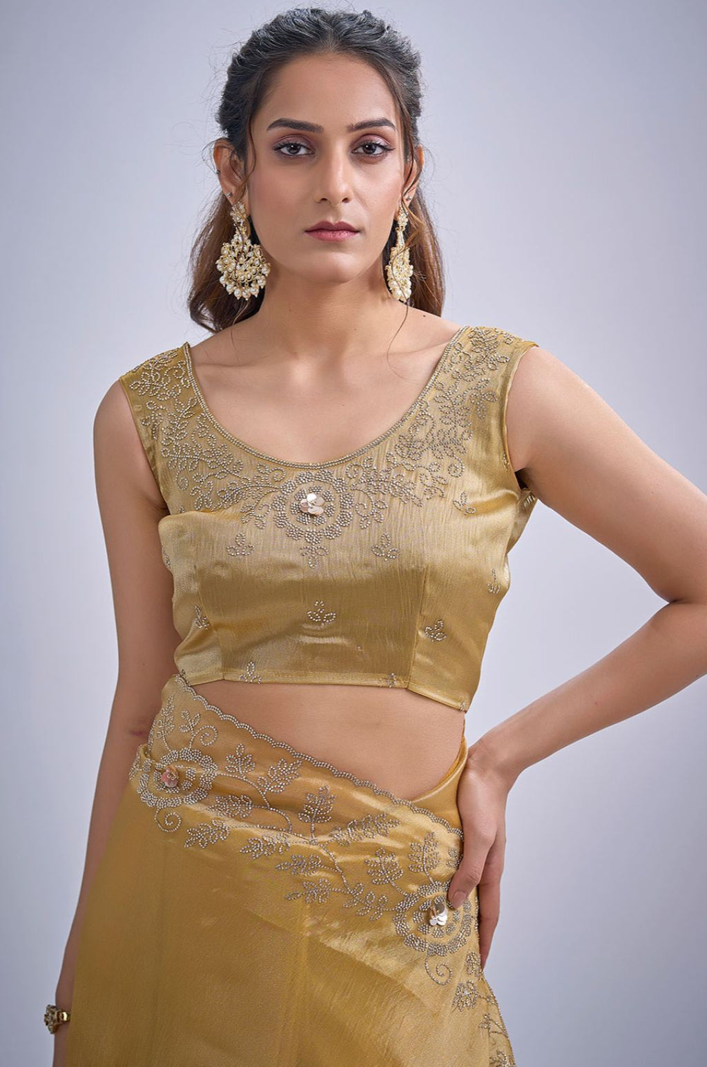 Golden Kanjivaram Sarees - SFSA571706