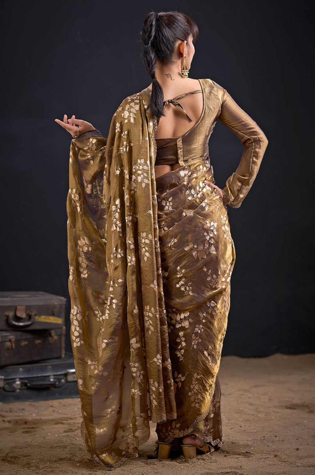 Green Satin Sarees - SFSA571801