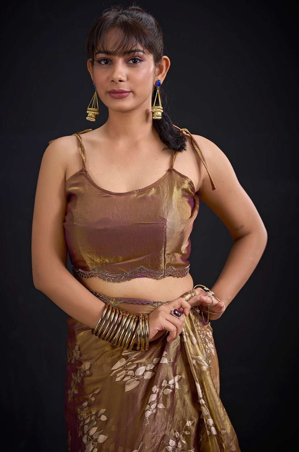 Green Satin Sarees - SFSA571804