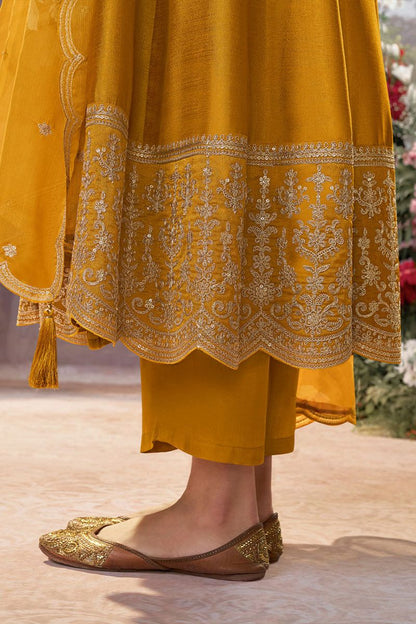 Yellow Silk Salwar Kameez - SFVNF2106R