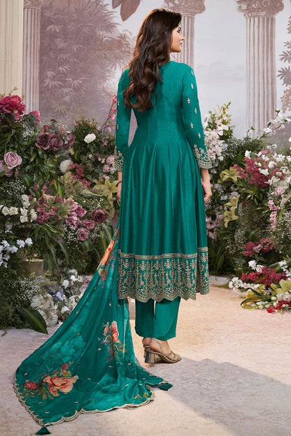 Green Silk Salwar Kameez - SFVNF2107R