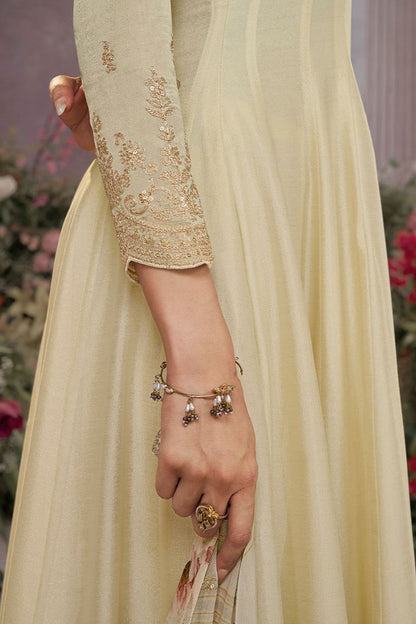 Off White Silk Salwar Kameez - SFVNF2108R