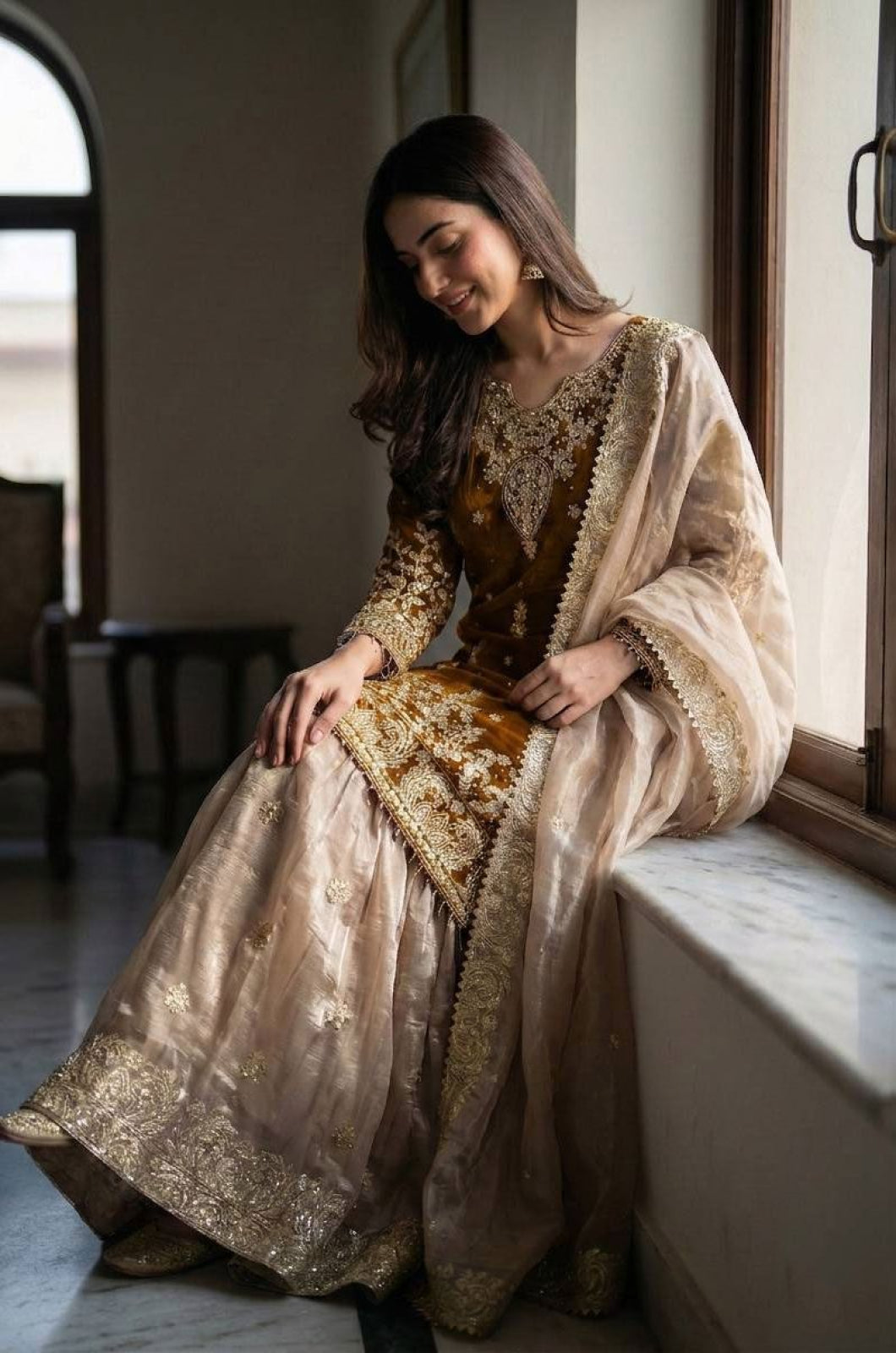 Yellow Art Silk Salwar Kameez - SFFK36206R