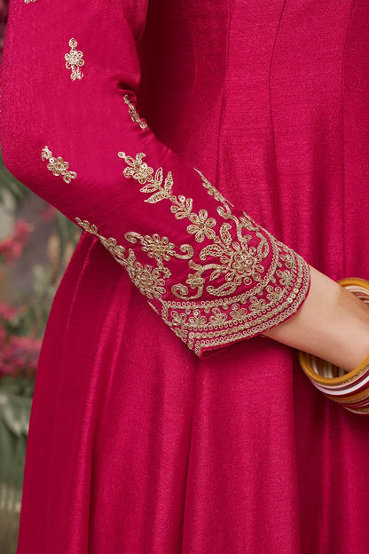 Rani Pink Silk Salwar Kameez - SFVNF2109R