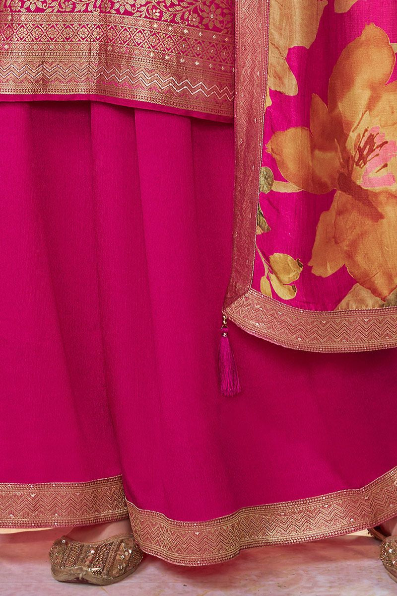 Rani Pink Dola Silk Salwar Kameez - SFVNF2112R