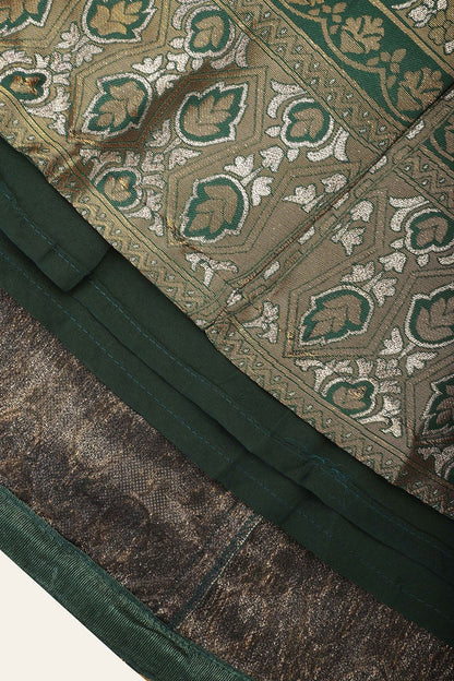 Green Jacquard Navratri Lehenga Choli In Zari Work SFROY537101