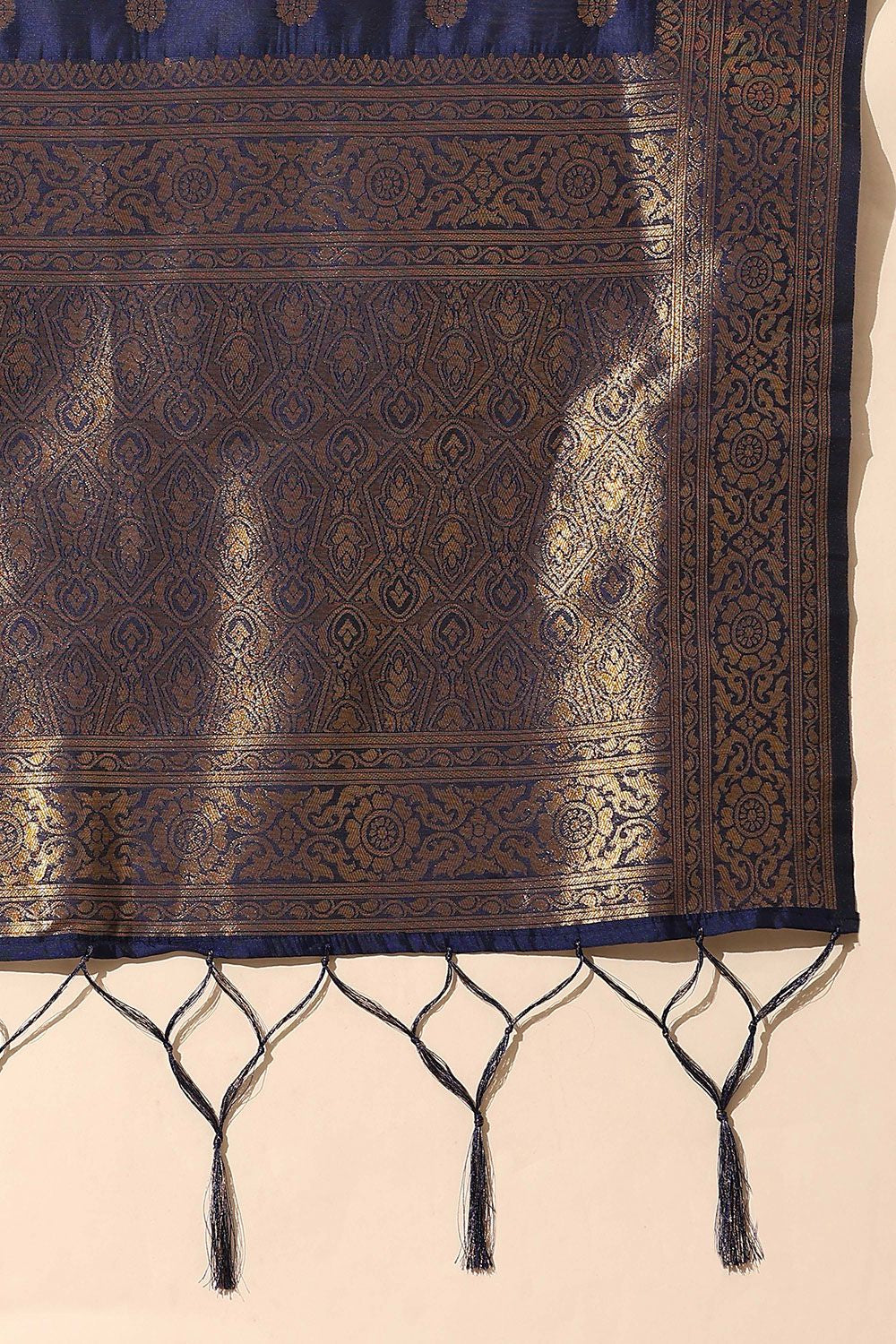 Blue Jacquard Navratri Lehenga Choli In Zari Work SFROY537102