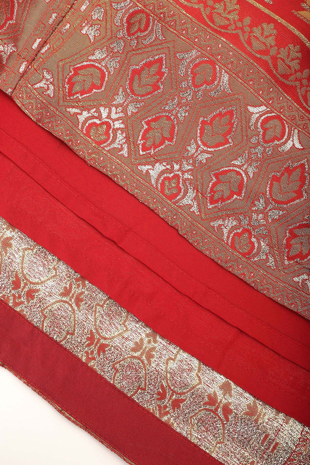Maroon Jacquard Navratri Lehenga Choli In Zari Work SFROY537103