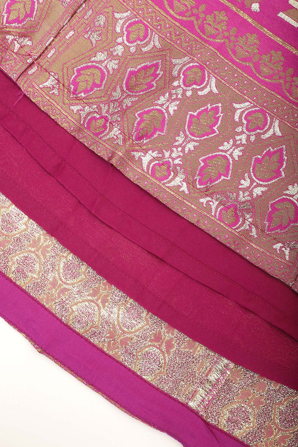 Magenta Jacquard Navratri Lehenga Choli In Zari Work SFROY537104