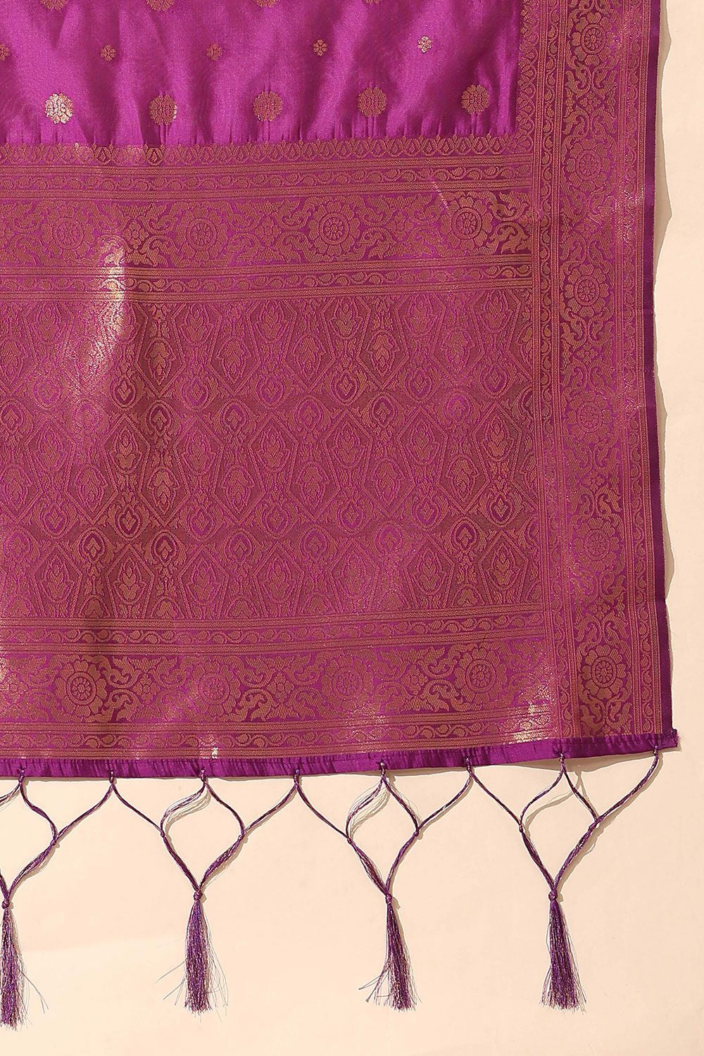 Magenta Jacquard Navratri Lehenga Choli In Zari Work SFROY537104