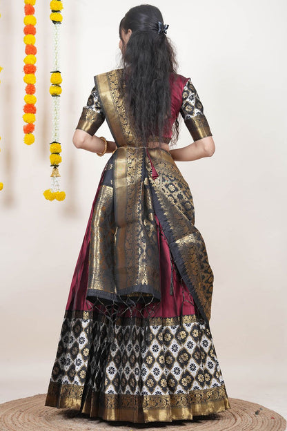 Maroon Silk Sangeet Lehenga Choli SFROY538503