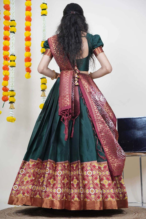 Green Silk Sangeet Lehenga Choli SFROY539101