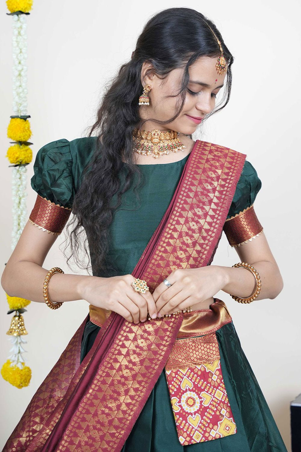 Green Silk Sangeet Lehenga Choli SFROY539101