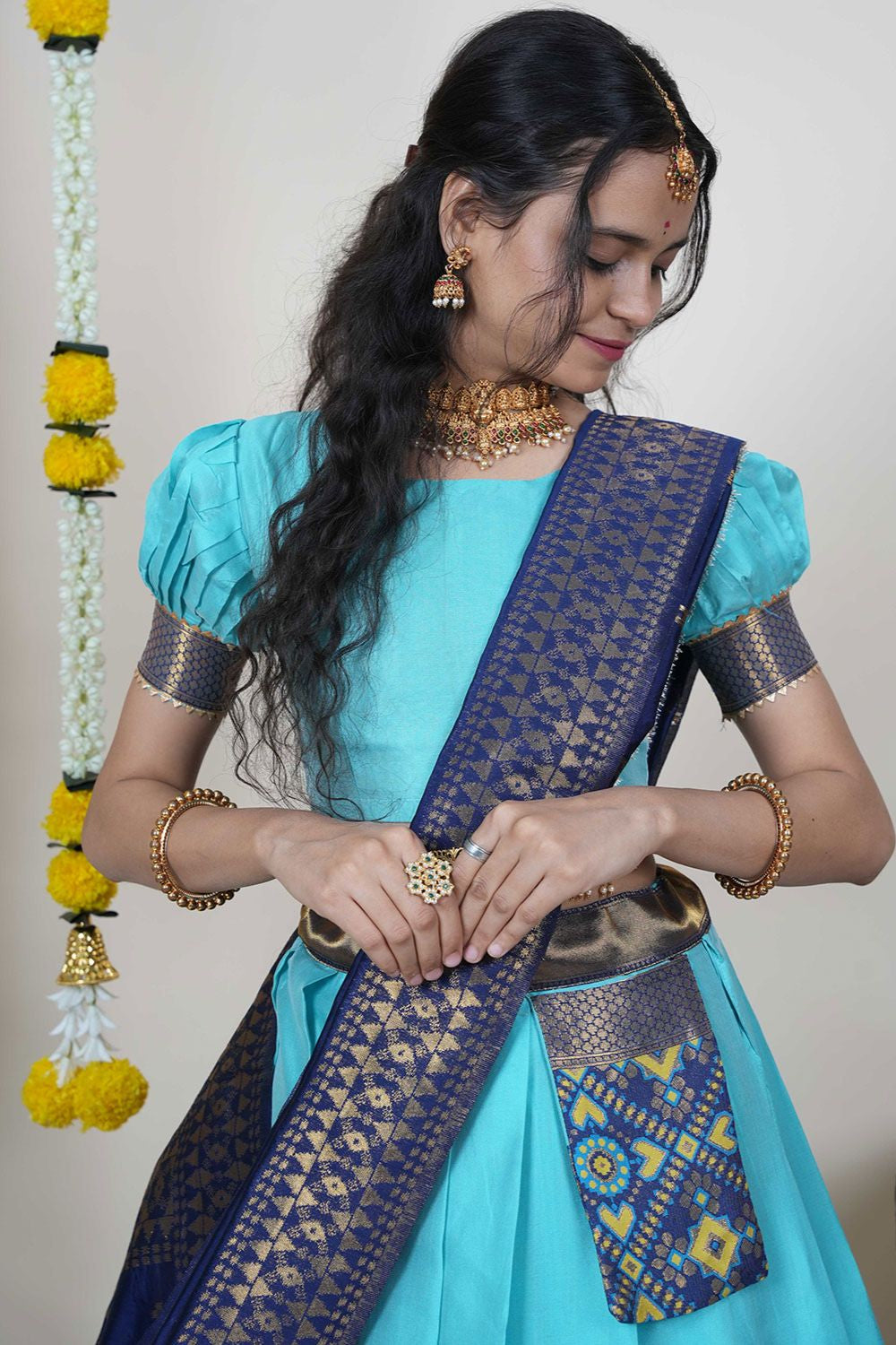 Blue Silk Sangeet Lehenga Choli SFROY539104