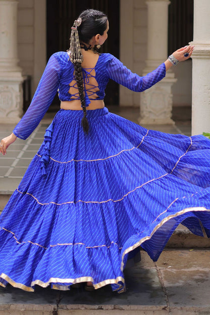 Blue Georgette Chaniya Cholis SFROY551402R