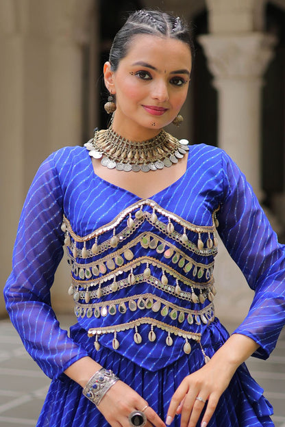 Blue Georgette Chaniya Cholis SFROY551402R