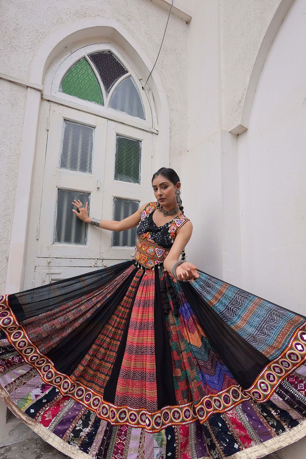 Black Georgette Navratri Chaniya Choli SFROY552101R