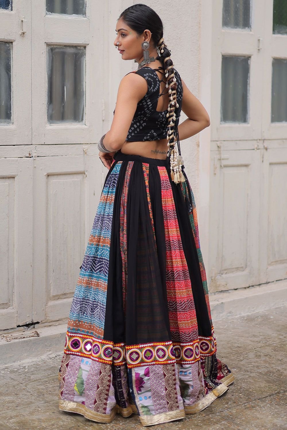 Black Georgette Navratri Chaniya Choli SFROY552101R