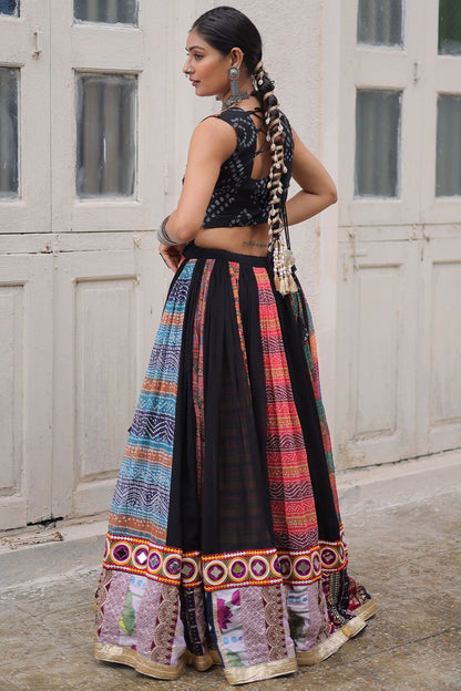 Black Georgette Navratri Chaniya Choli SFROY552101R