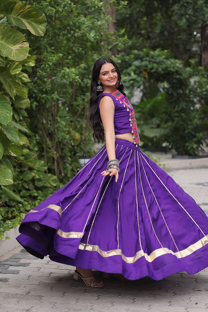Purple Silk Navratri Chaniya Choli SFROY553202R