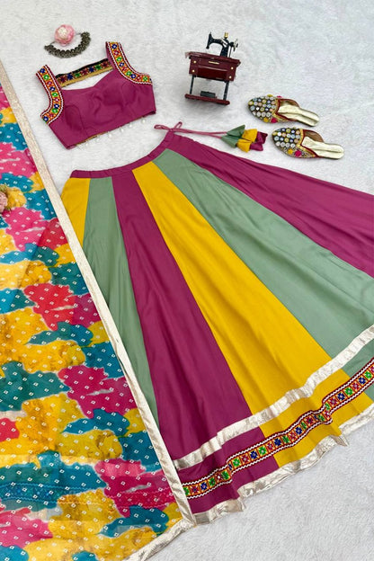 Pink Rayon Navratri Chaniya Choli SFROY555101R
