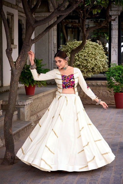 White Rayon Navratri Chaniya Choli SFROY555201R