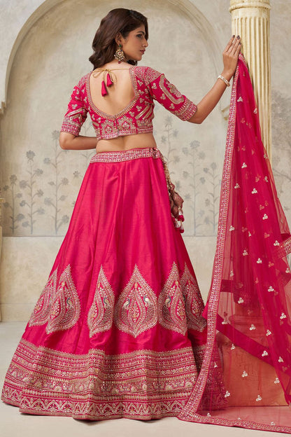 Rani Pink Silk Lehenga Choli - SFRELS6509