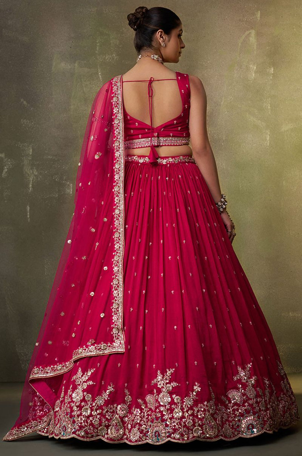 Pink Georgette Lehenga Choli - SFROY567706