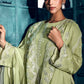 Plus Size Moss Green Salwar Suit In Silk SFYS118604