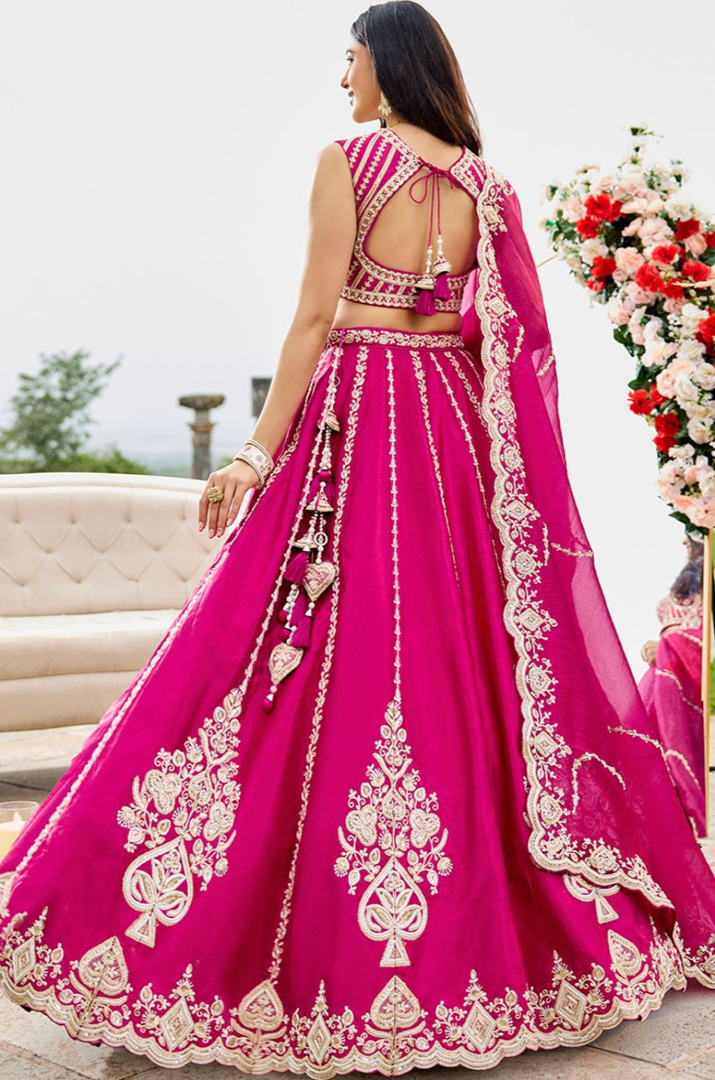 Rani Pink Silk Lehenga Choli - SFROY571711